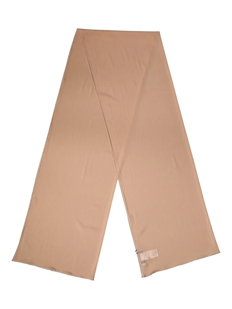 Beige Silk Neck Wrap Shawl Women Stole 200cm x 64cm Scarf