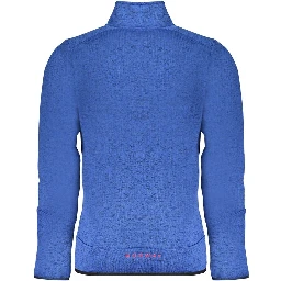 Blu Polyester Men Sweatshirt