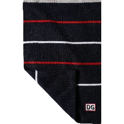 Multicolor Stripes Shawl Neck Wrap 119cm x 20cm  Scarf