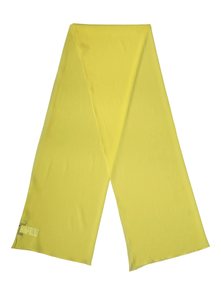 Yellow Silk Neck Wrap Shawl Stole 200cm x 64cm Scarf alternative