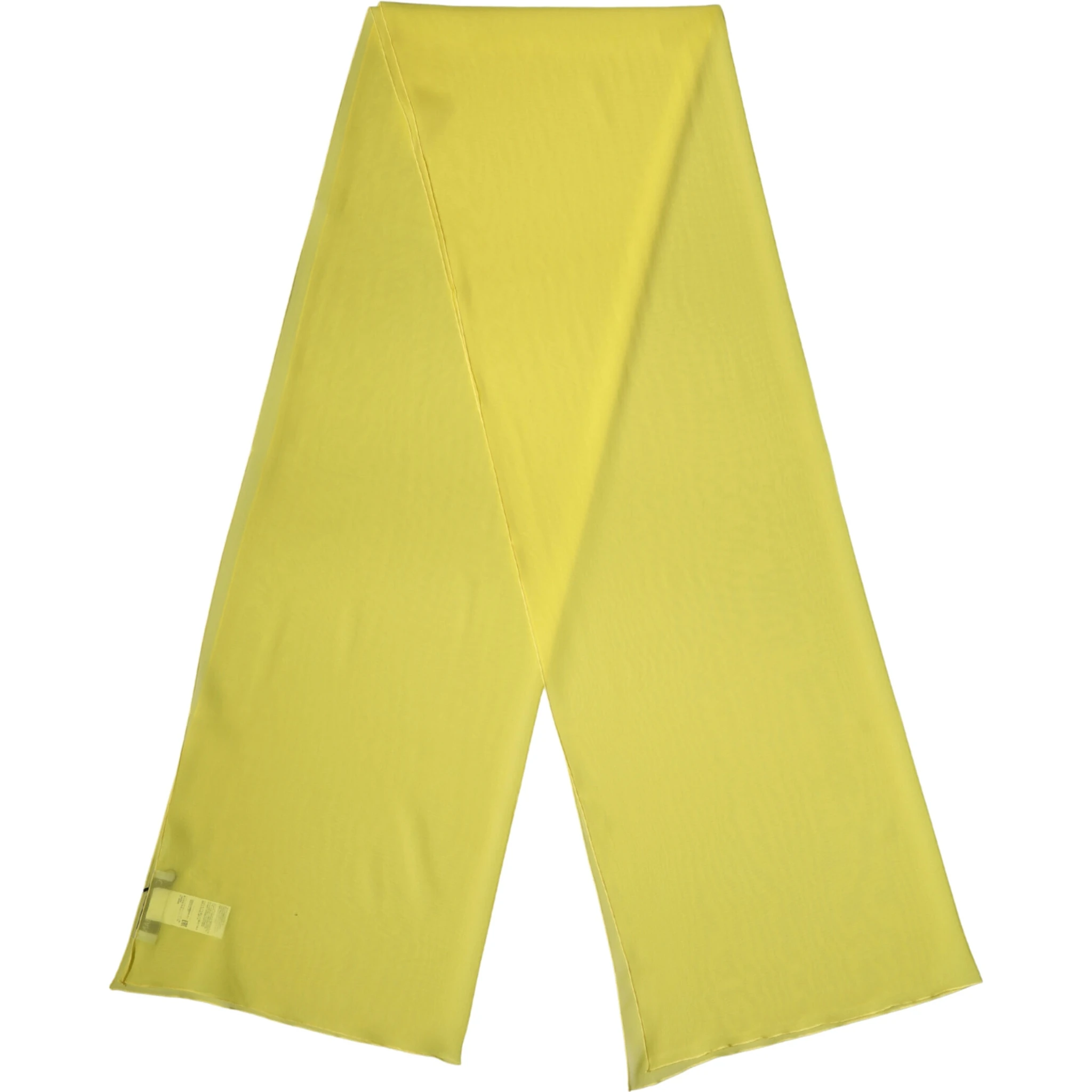 Yellow Silk Neck Wrap Shawl Stole 200cm x 64cm Scarf