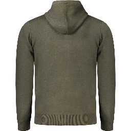 Green Polyamide Men Cardigan