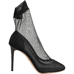 Black Nylon Stretch Mesh Sock Boots Shoes