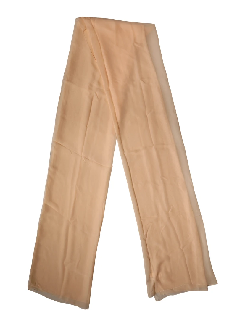 Beige Silk Neck Wrap Shawl Stole 272cm x 120cm Scarf