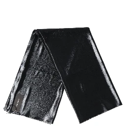Black Silk Lurex Foulard Wrap Shawl 119cm x 117.5cm  Scarf