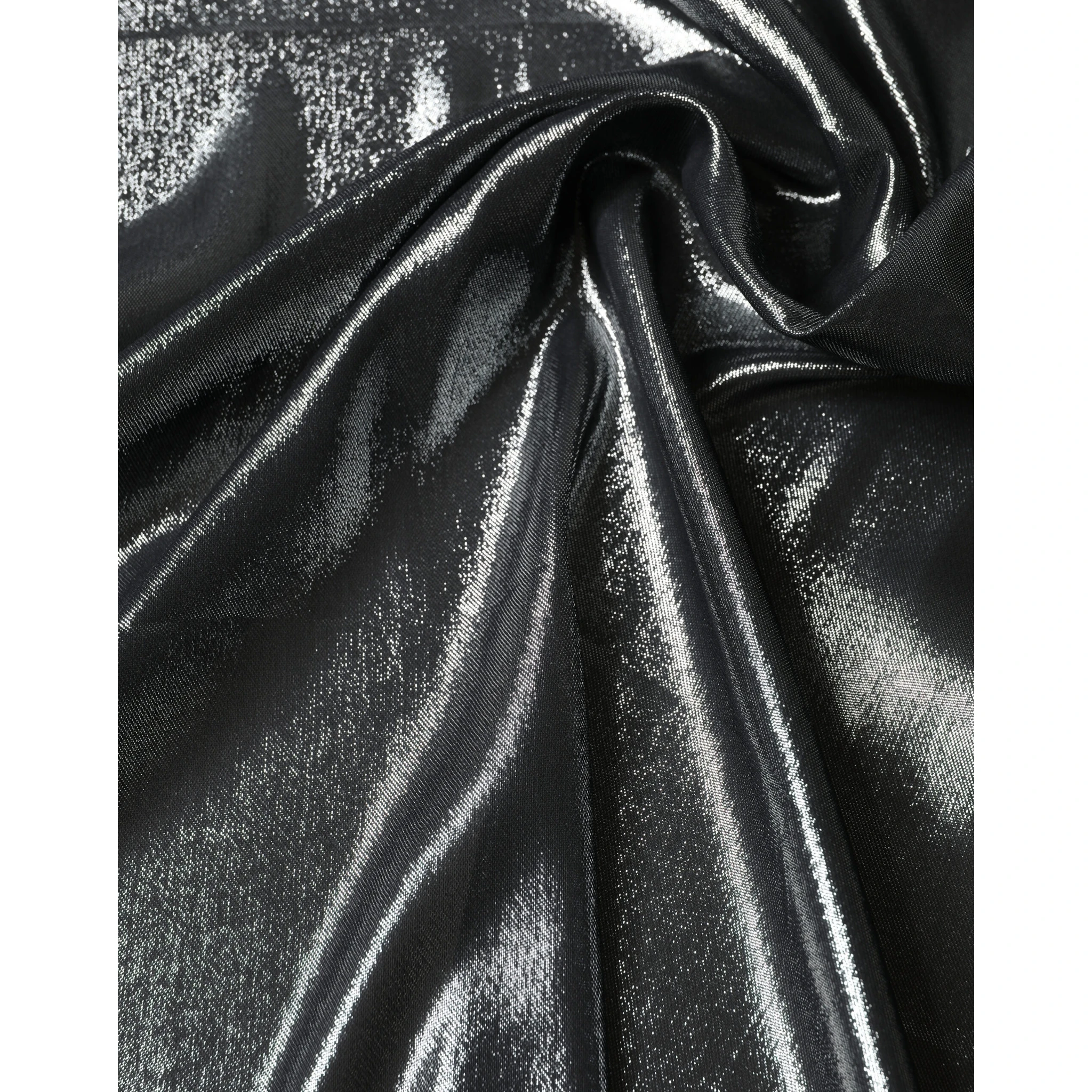 Black Silk Lurex Foulard Wrap Shawl 119cm x 117.5cm  Scarf