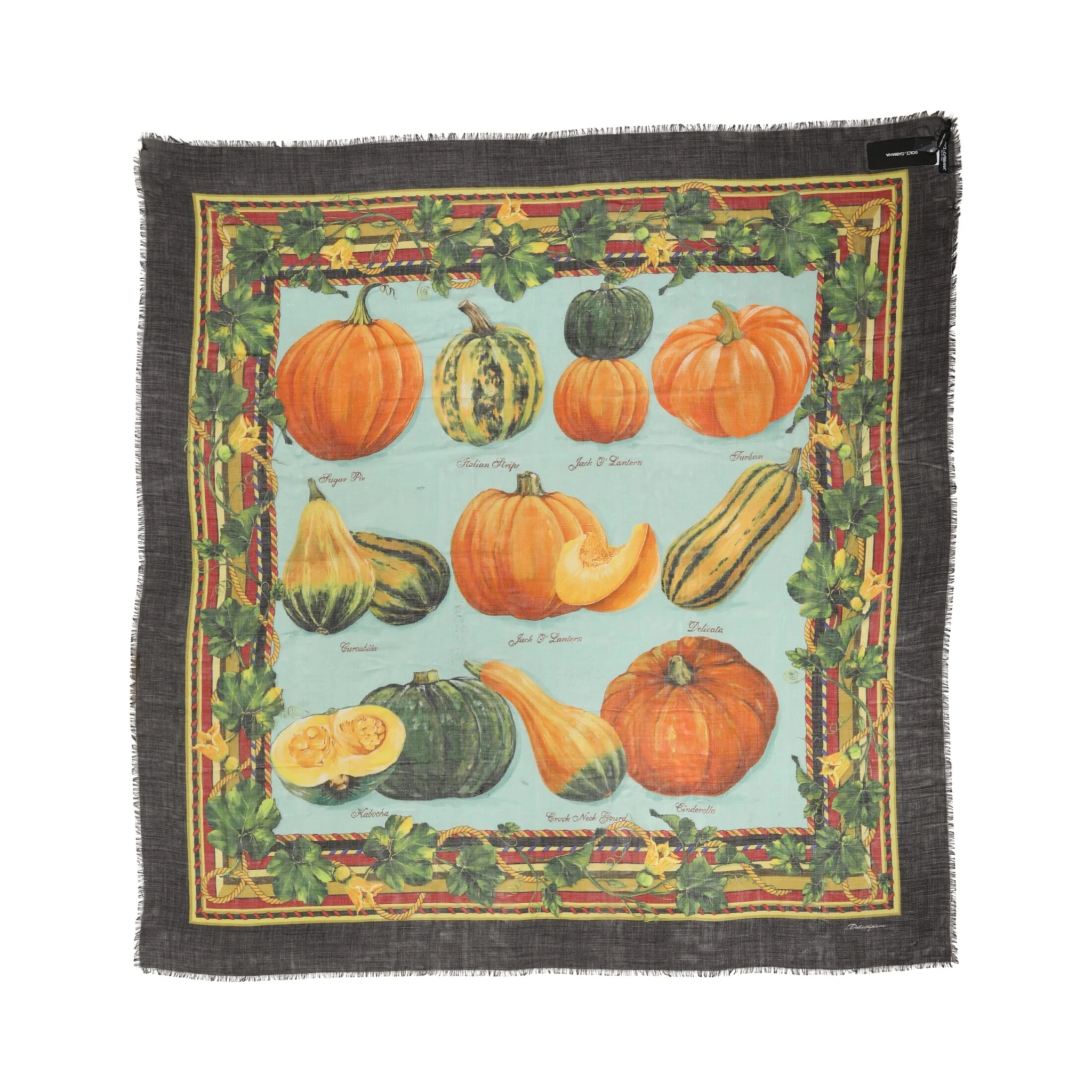 Multicolor Pumpkin Cashmere Stole 137cm x 133cm  Scarf