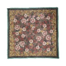 Multicolor Floral Cashmere Square Stole  Scarf