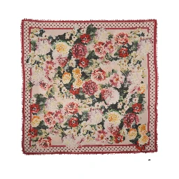 Multicolor Floral Print Square Stole 133cm x 133cm Scarf