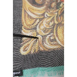 Multicolor Floral Cashmere Square Stole  Scarf