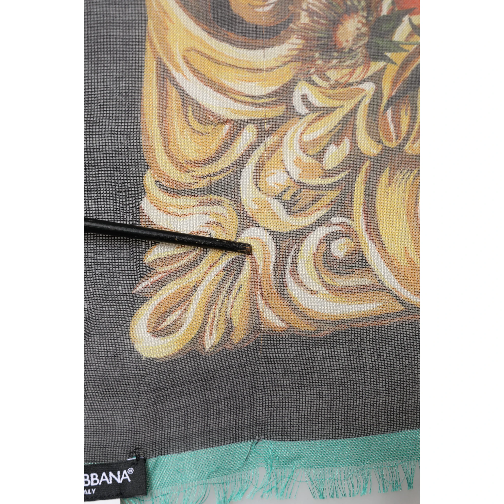 Multicolor Floral Cashmere Square Stole  Scarf