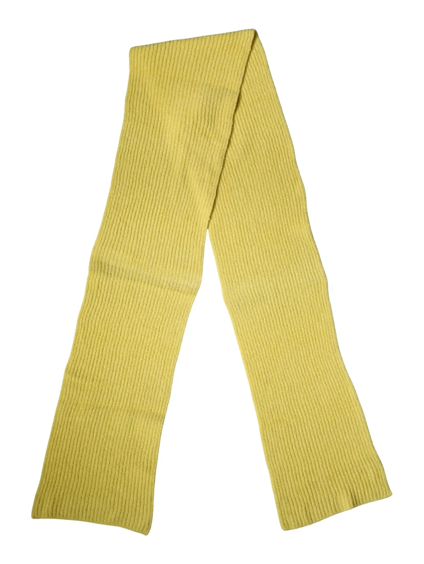 Yellow Cotton Knitted Neck Foulard 270cm x 31cm  Men Scarf
