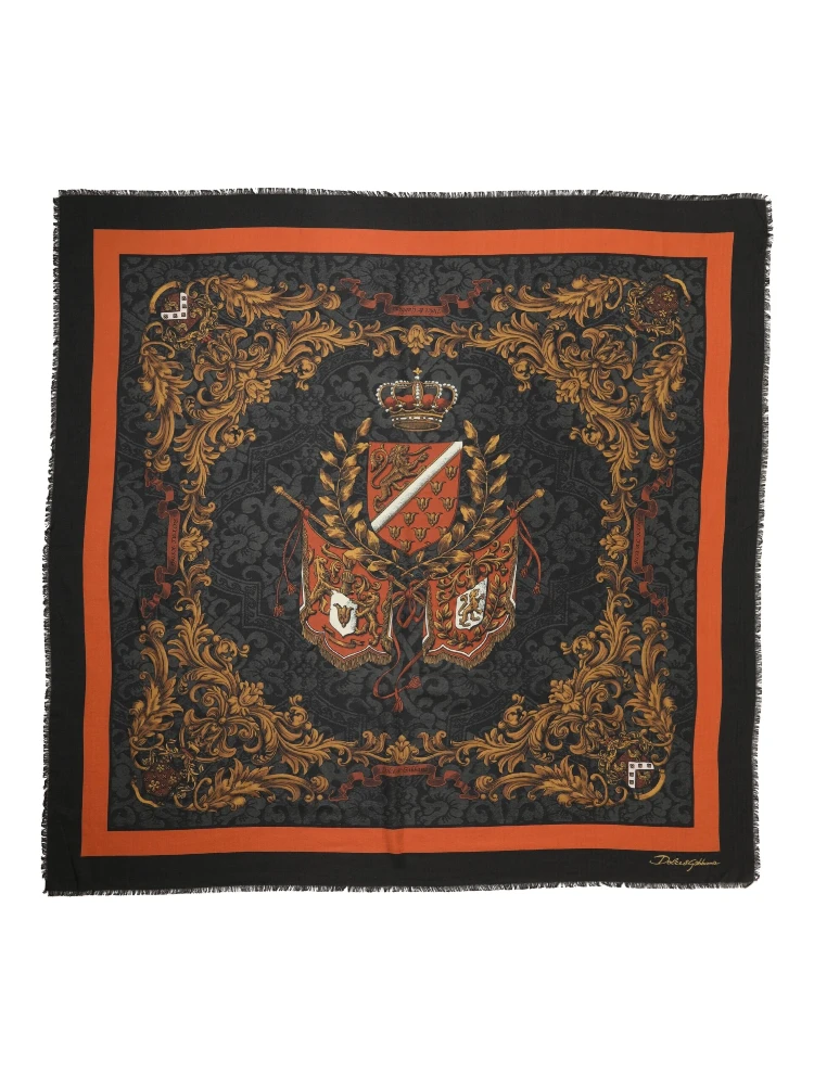 Multicolor Crest Print Cashmere 272cm x 132cm Men Scarf alternative