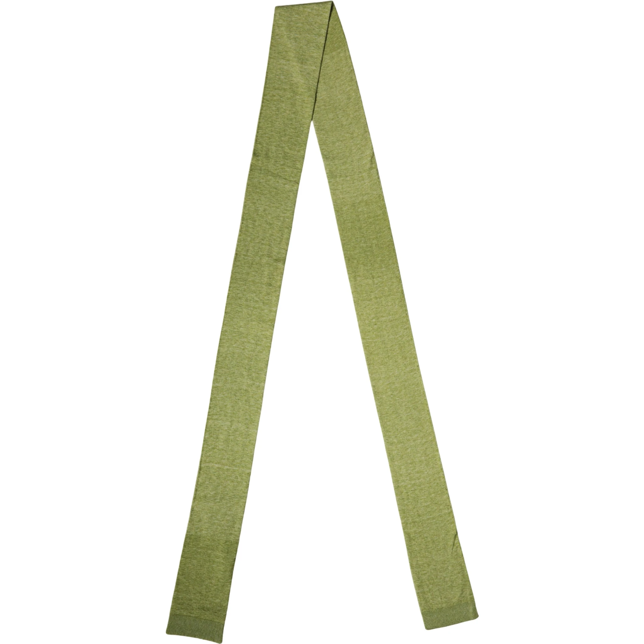 Green Cashmere Knitted Neck Foulard 280cm x11cm Men Scarf