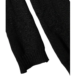 Black Wool Knitted Neck Foulard 259cm x 17cm Men Scarf
