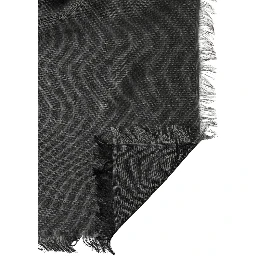 Black Modal Warmer Shawl Fringes 140cm x 134cm Men Scarf