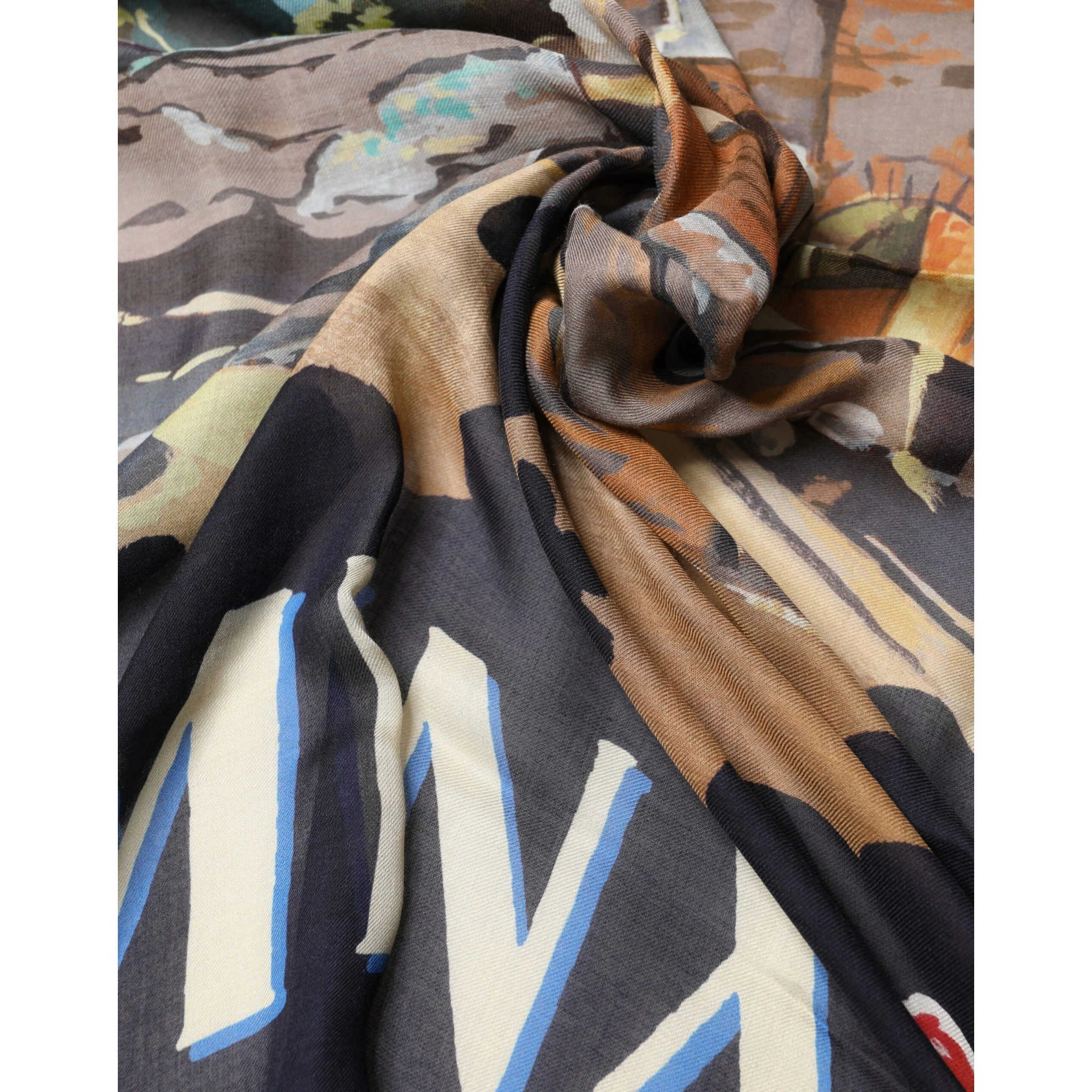 Multicolor Taormina Modal Shawl 130cm x 130cm  Men Scarf