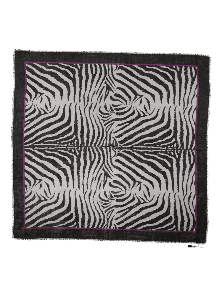 White Black Zebra Pattern Shawl 255cm x 132cm Men Scarf alternative