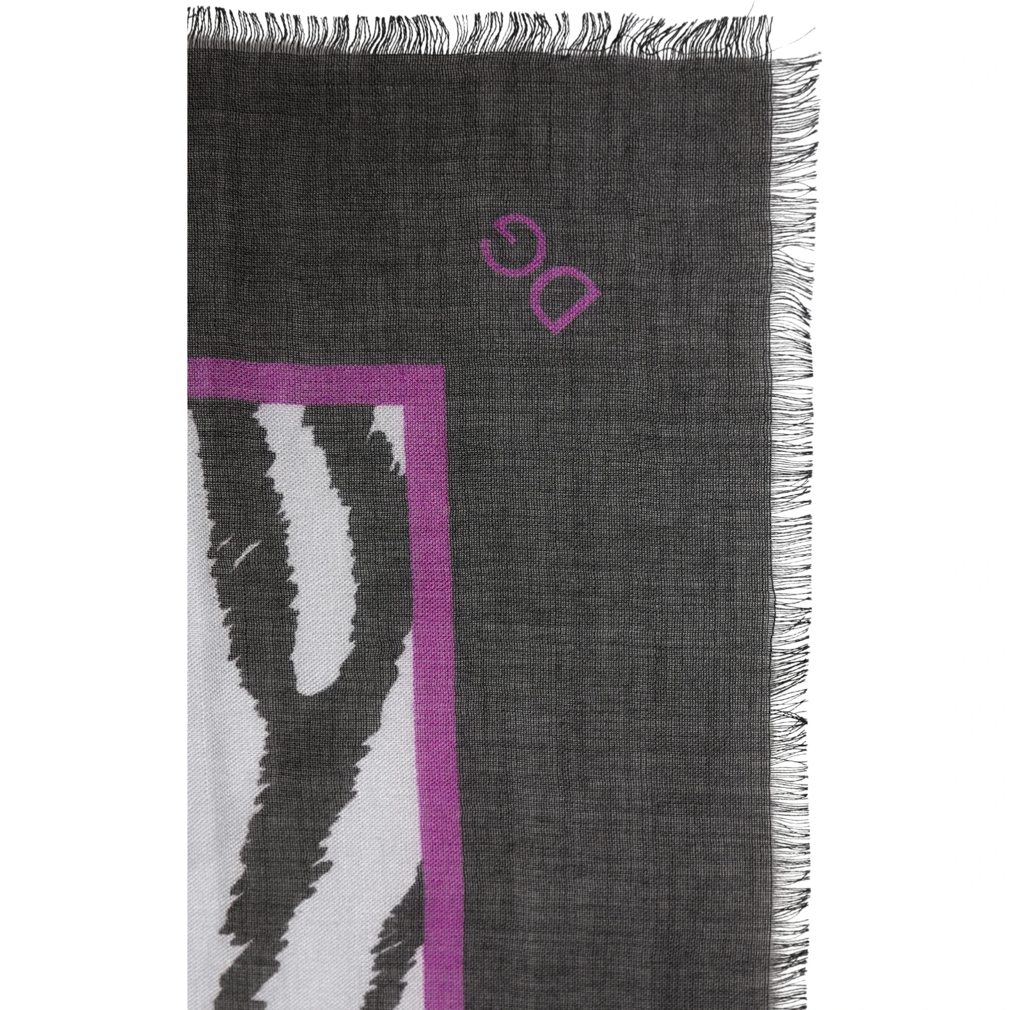 White Black Zebra Pattern Shawl 255cm x 132cm Men Scarf