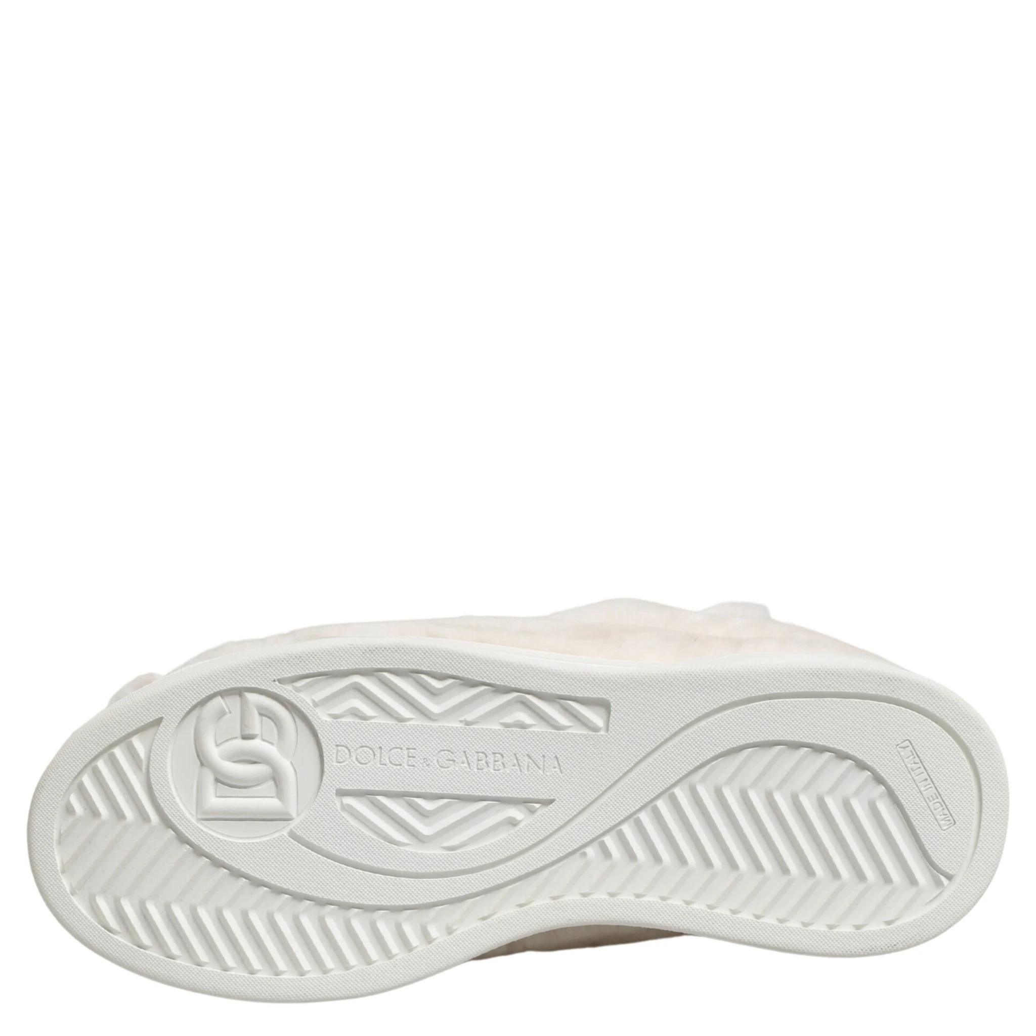 White Shearling Fur Bianco Low Top Sneakers Shoes