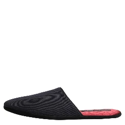 Dark Navy Wool Cotton Red Chevron Slippers Shoes