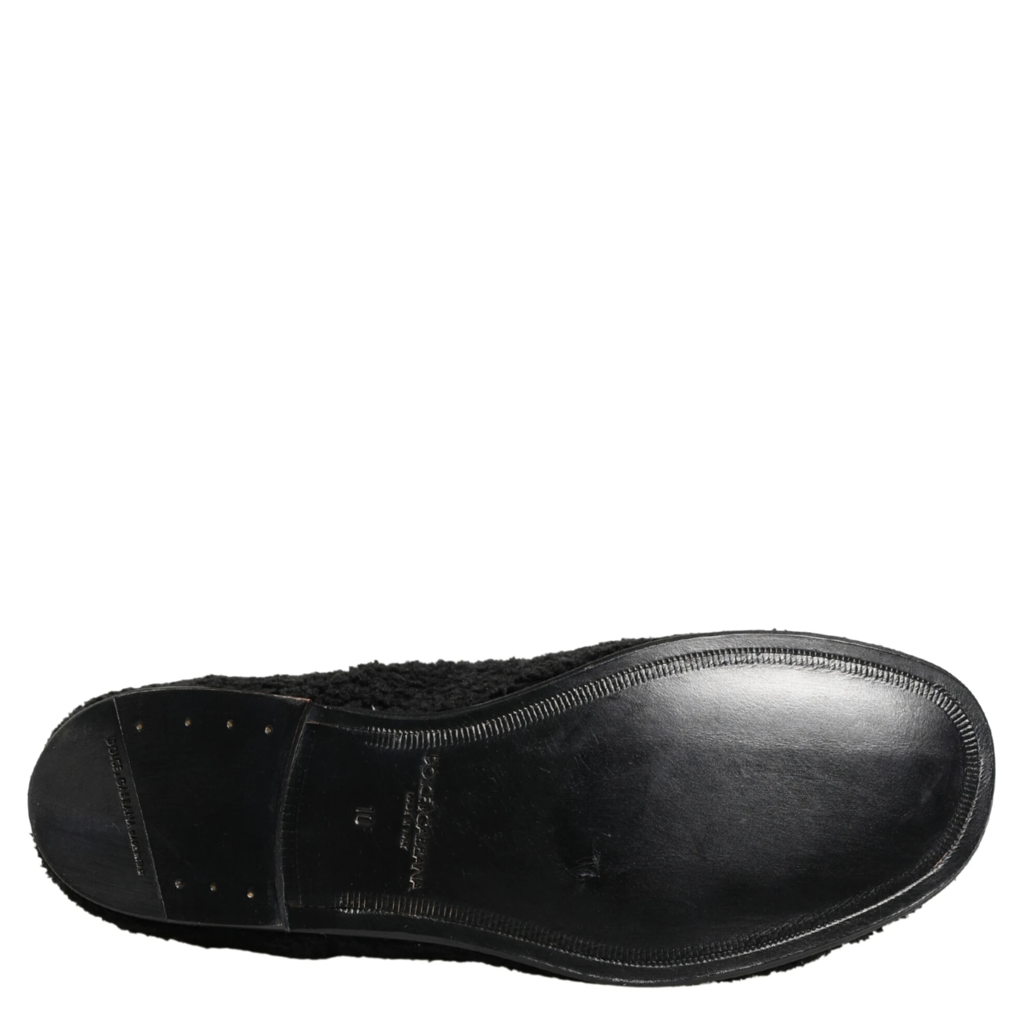Men Black Riccio Shearling Dress Derby Shoes