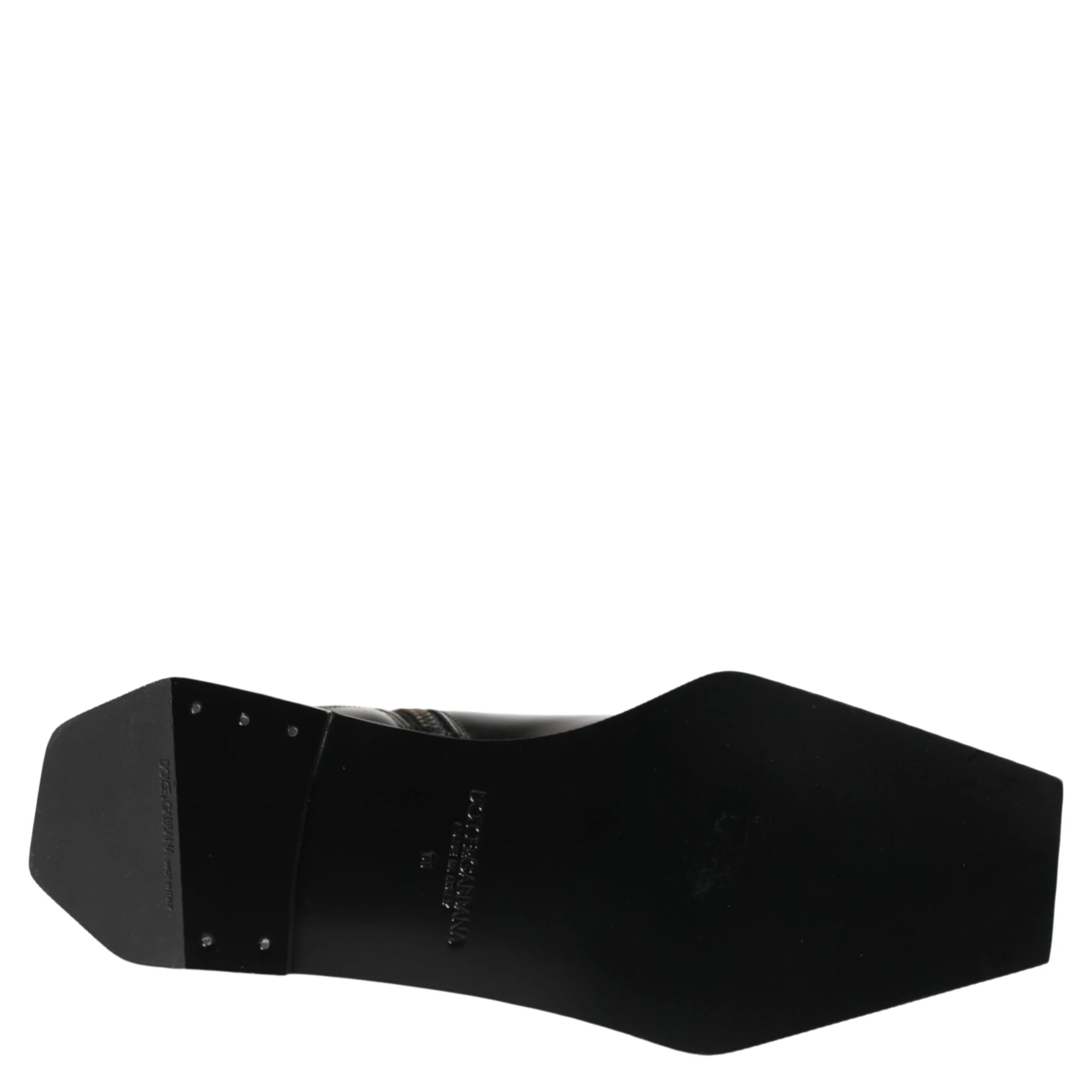Black Leather Zip Closure Ankle Boots Shoes