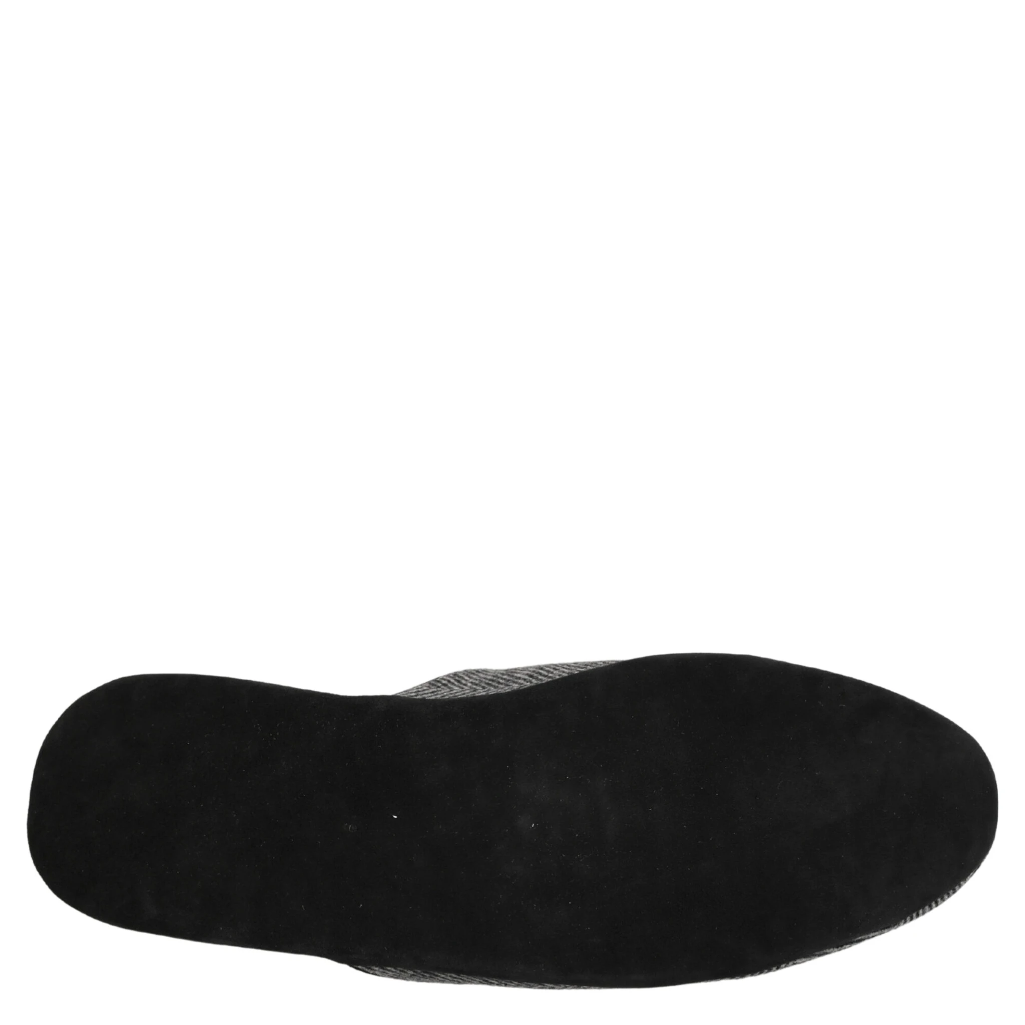 Grey Herringbone Cashmere Red Slippers Shoes