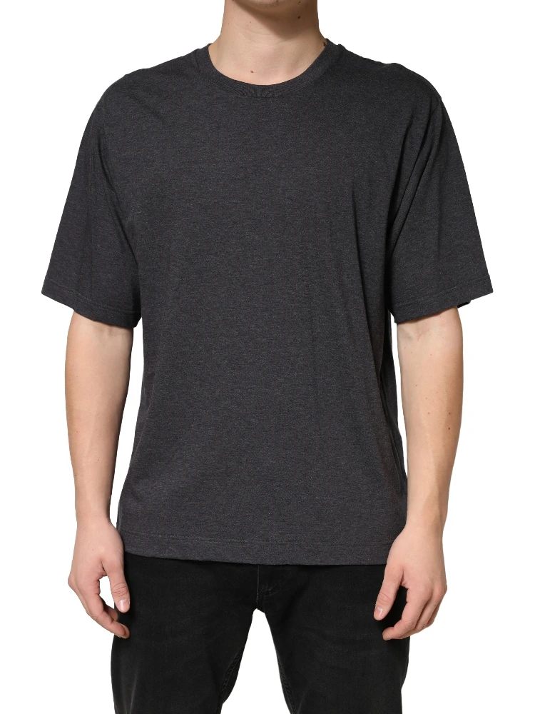 Dark Grey Cotton Crewneck Short Sleeve alternative