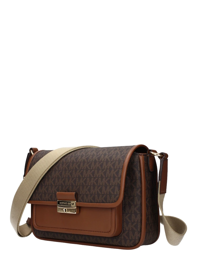 Brown Fabric Crossbody Bag