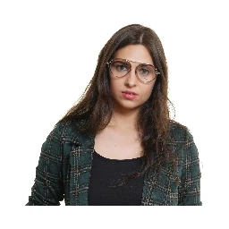 نظارات (إطارات) من المعدن البني والبلاستيك