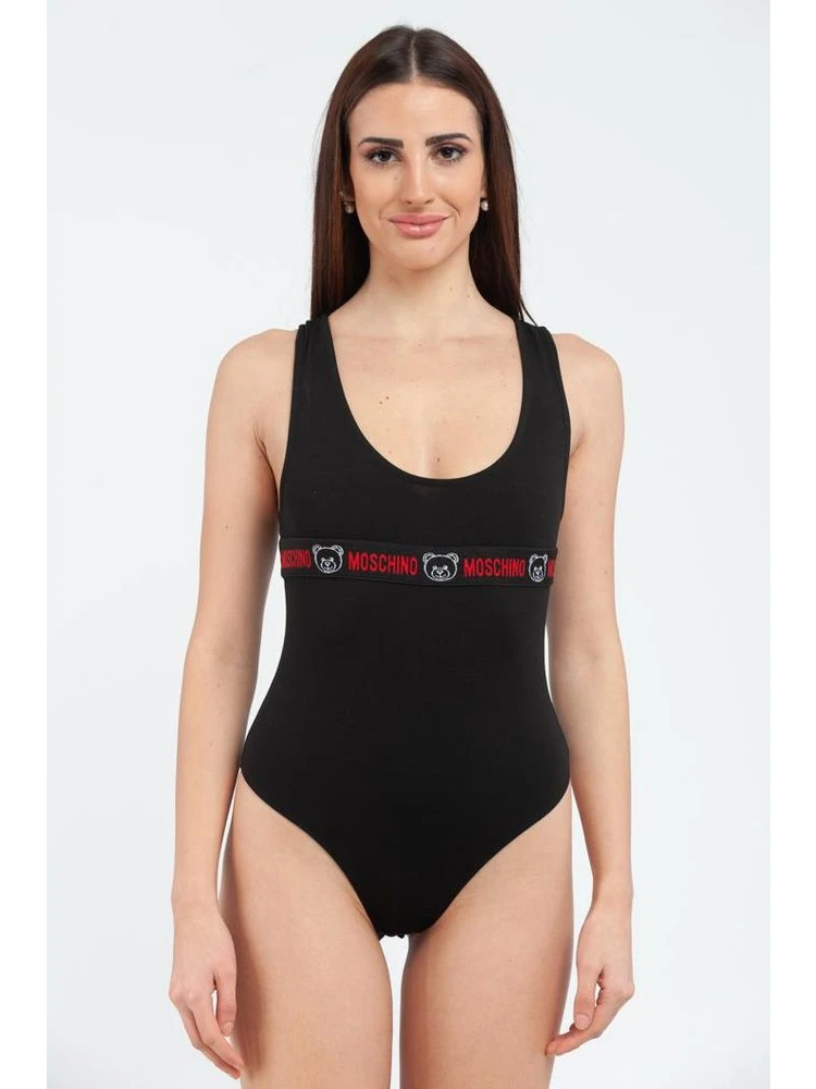 Black Cotton Bodysuit