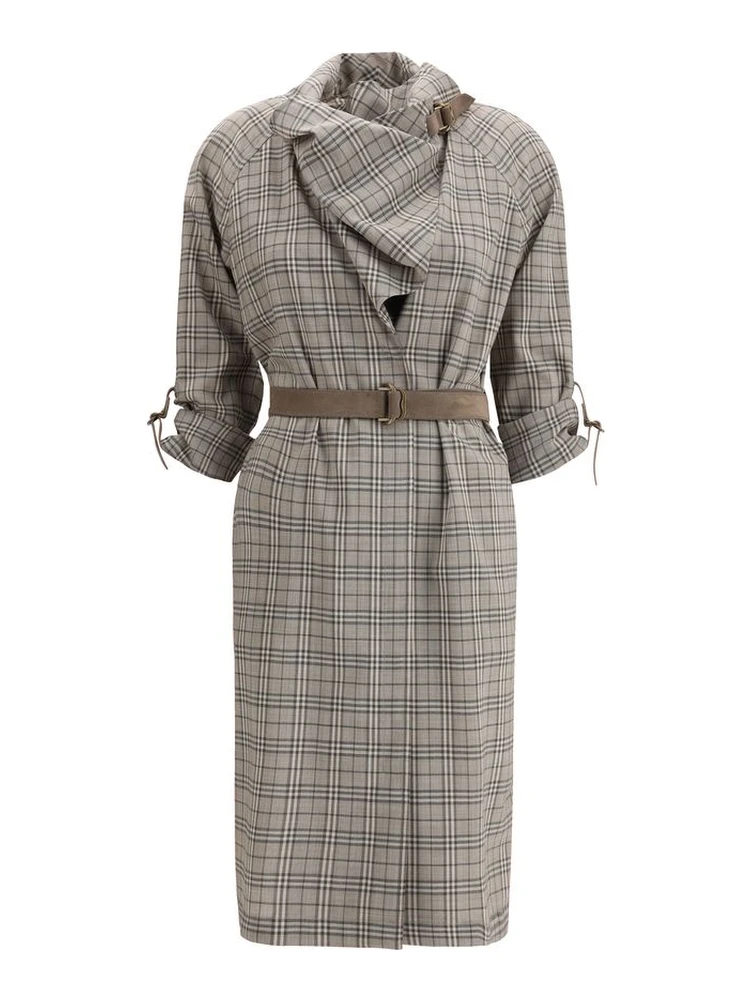 Gray Wool Casual Dress