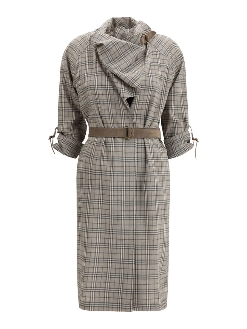 Gray Wool Casual Dress
