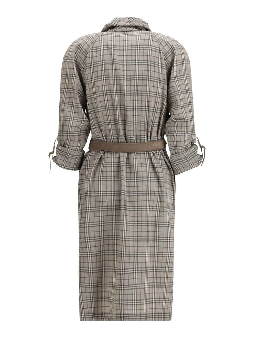Gray Wool Casual Dress