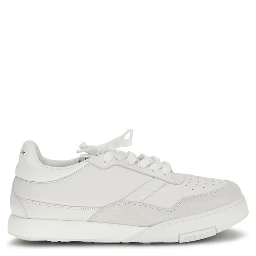 White Calf Leather Bos Taurus Low Top Sneakers