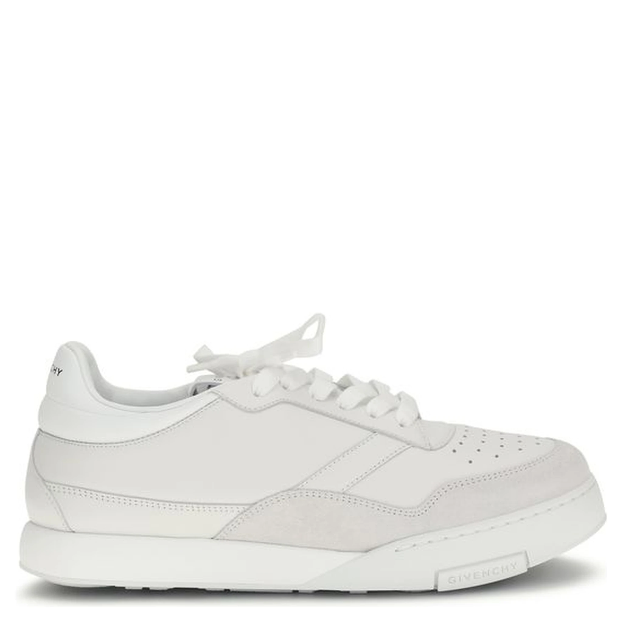 White Calf Leather Bos Taurus Low Top Sneakers