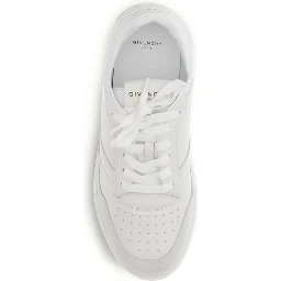 White Calf Leather Bos Taurus Low Top Sneakers