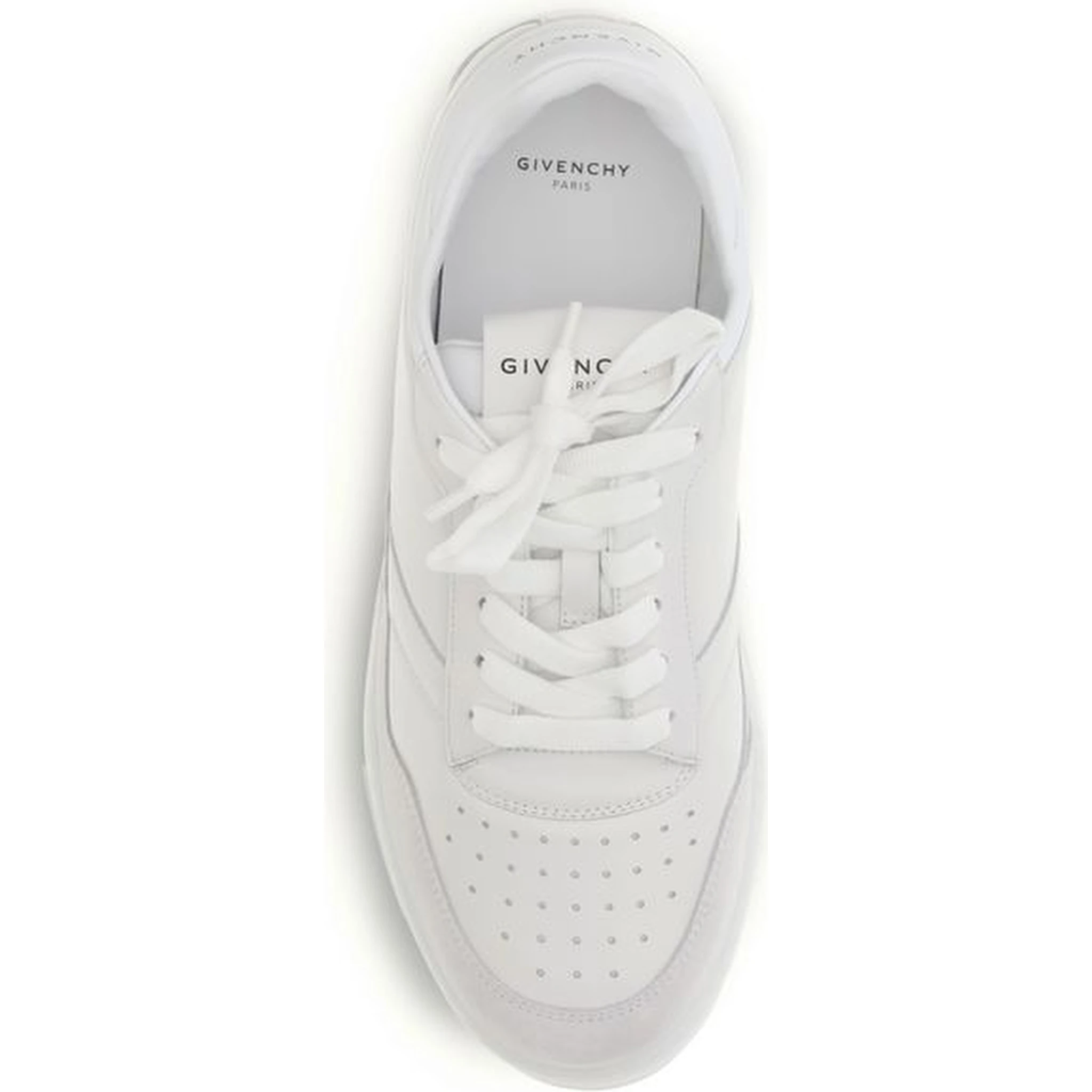 White Calf Leather Bos Taurus Low Top Sneakers