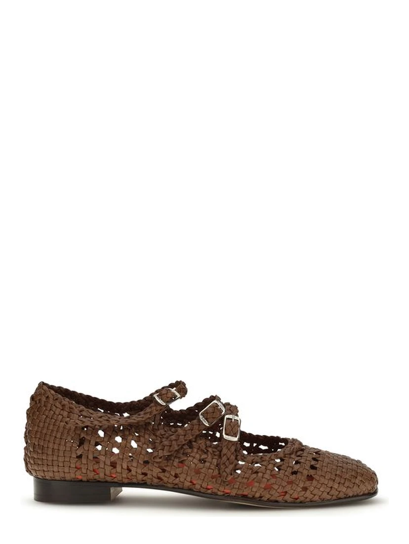 Brown Calf Leather Bos Taurus Ballet Flats
