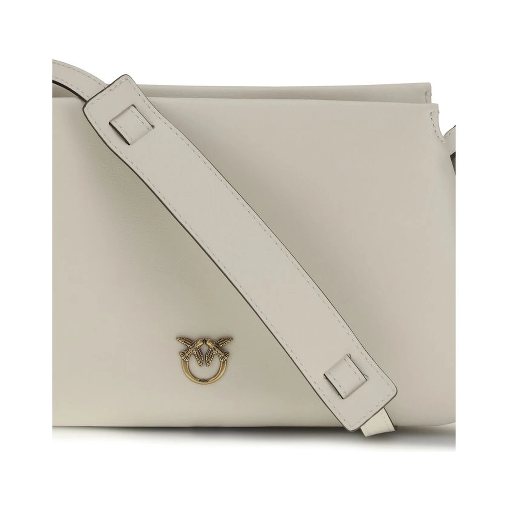 White Calf Leather Bos Taurus Shoulder Bag