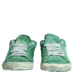Green Suade DG Logo Sole Low Top Sneakers Shoes