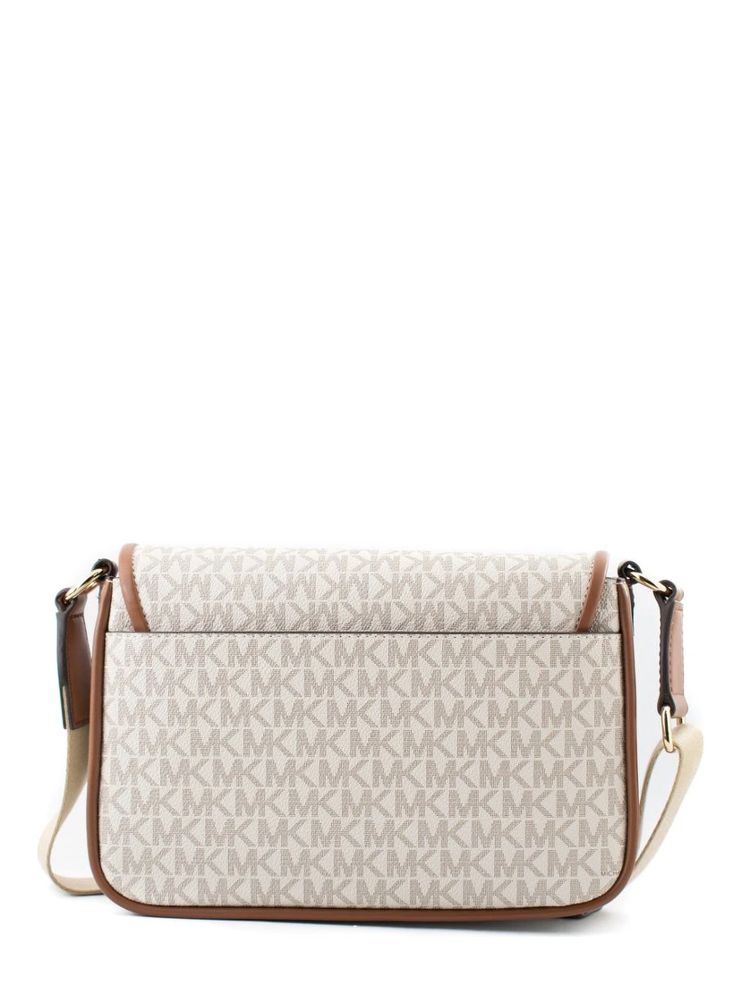 Beige Canvas Crossbody Bag