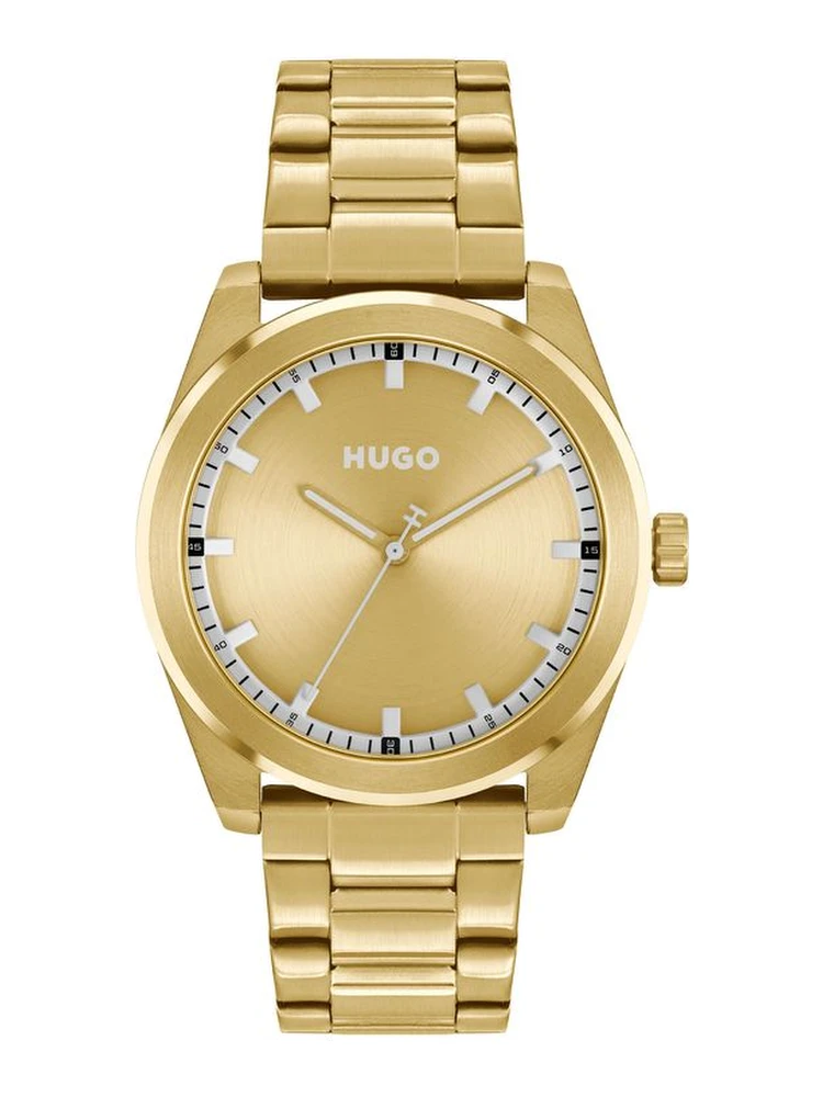 Gold Stainless Steel Dress Watch