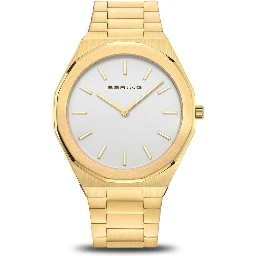 Gold Stainless Steel Dress Watch