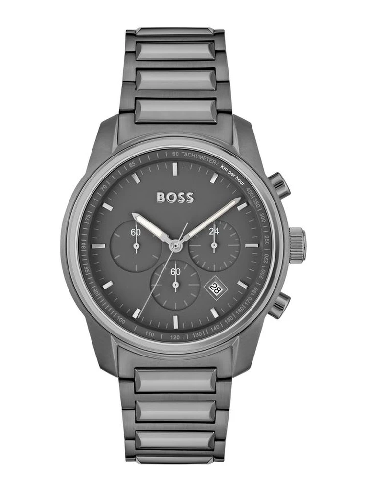 Gray Stainless Steel Dress Watch