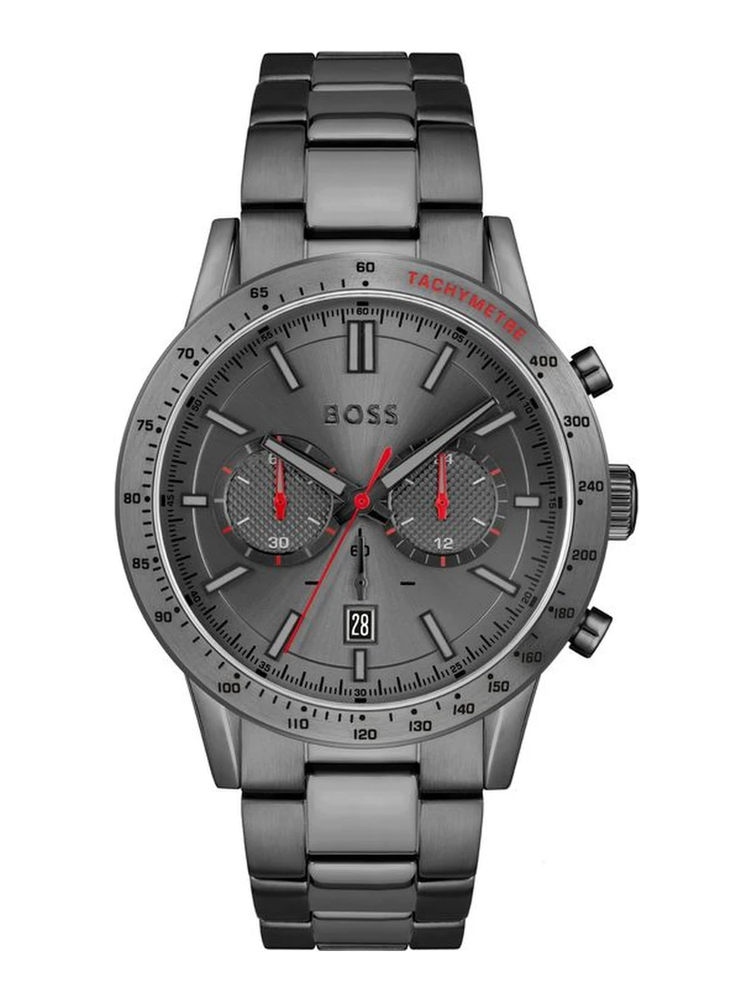 Gray Stainless Steel Dress Watch