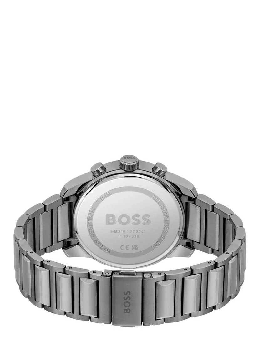 Gray Stainless Steel Dress Watch