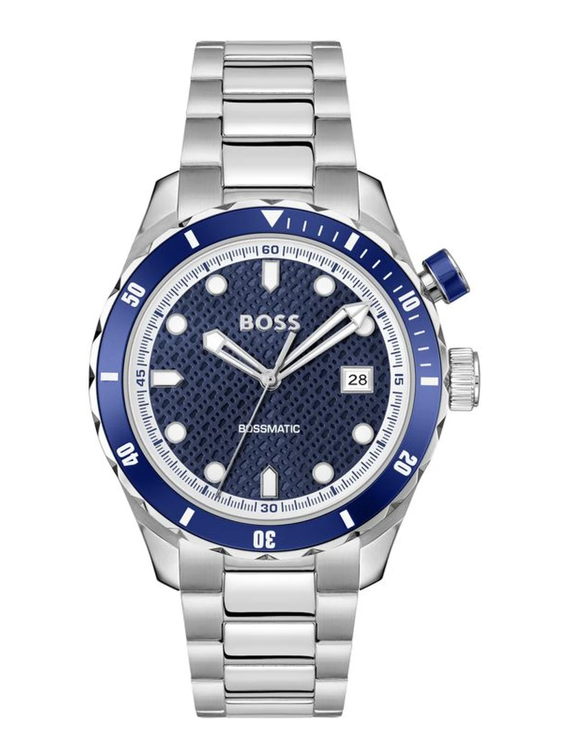 Gray Stainless Steel Dress Watch