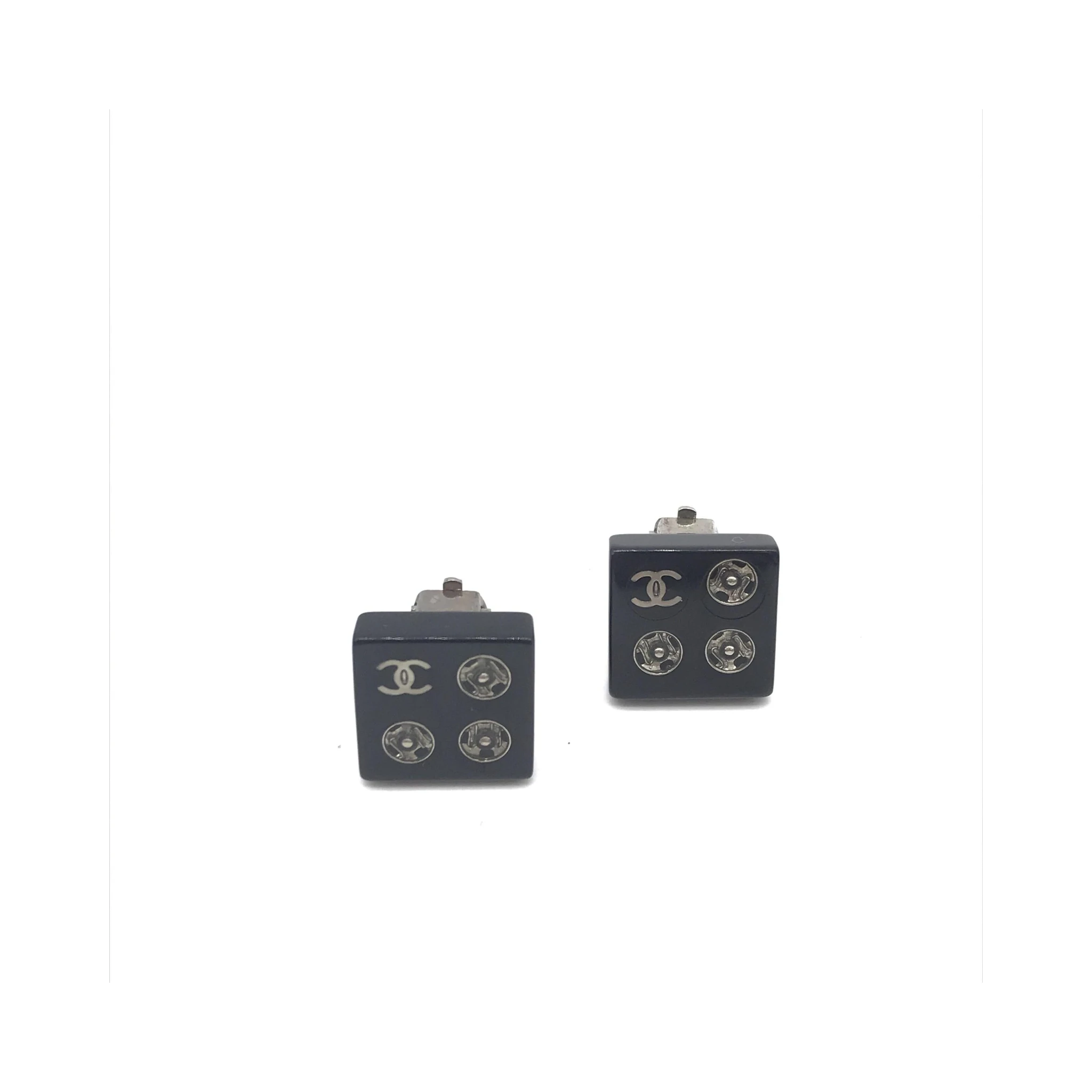 Coco Mark Square Clip-On Earrings